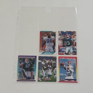 Lot of 5 Football Trading Cards Collection
